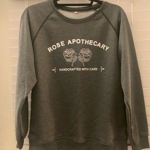 New Rose Apothecary (Schitt’s Creek) grey graphic sweatshirt size medium
